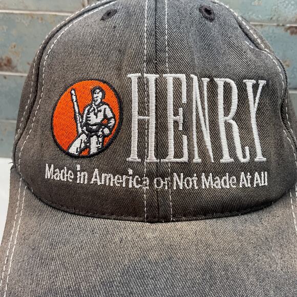 Henry Repeating Arms Mens Baseball Cap Made in America Adjustable Buckle Close - Picture 2 of 11